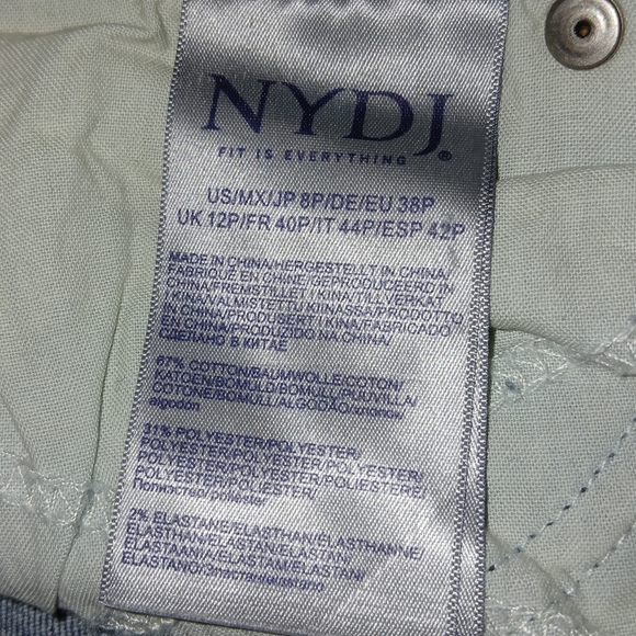 NYDJ Medium Blue Straight Leg Jeans Classic Style - Picture 7 of 7